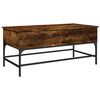 vidaXL Coffee Table Smoked Oak 100x50x45 cm Engineered Wood and Metal