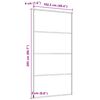 vidaXL Sliding Door Aluminium and ESG Glass 102.5x205 cm Black