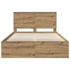 vidaXL Bed Frame with Drawer Artisian Oak 150 x 200 cm Solid Pine Wood
