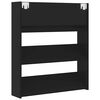 vidaXL Wall Shoe Cabinet Black 80x18x90 cm Engineered Wood