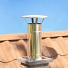 vidaXL Chimney Extension Silver 35 x 35 x 65 cm Stainless Steel