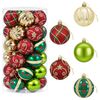 vidaXL Christmas Ball Set 30 pcs Red, Green and Gold &Oslash; 6 cm Plastic