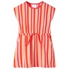 vidaXL Kids'Dress with Drawstring Pink and Red 128