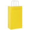 vidaXL Paper Bags 50 pcs with Handles Yellow 21x11x36 cm