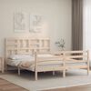 vidaXL Bed Frame without Mattress King Size Solid Wood