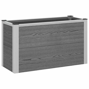 vidaXL Garden Raised Bed Grey 75 x 30 x 42 cm WPC and Aluminium