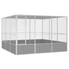 vidaXL Bird Cage Grey 302.5x324.5x211.5 cm Galvanised Steel