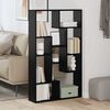 vidaXL Book Cabinet Black Oak 72 x 20 x 102.5 cm Engineered Wood