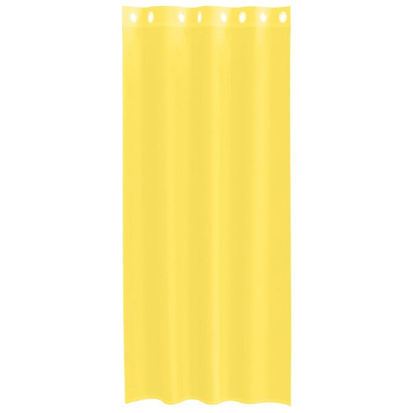 vidaXL Voile Curtains with Grommets 2 pcs Yellow