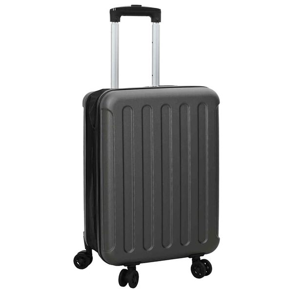 vidaXL Suitcase Folding Dark grey 34 x 23 x 55.5 cm ABS Plastic