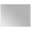 vidaXL LED Bathroom Mirror Transparent 80 x 60 cm Tempered Glass