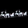 vidaXL LED Reindeers 7 pcs Silver Fabric