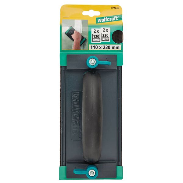 wolfcraft Hand Sander with 4 Grit Cloths 8722000