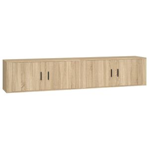 vidaXL Wall-mounted TV Cabinets 2 pcs Sonoma Oak 100x34.5x40 cm