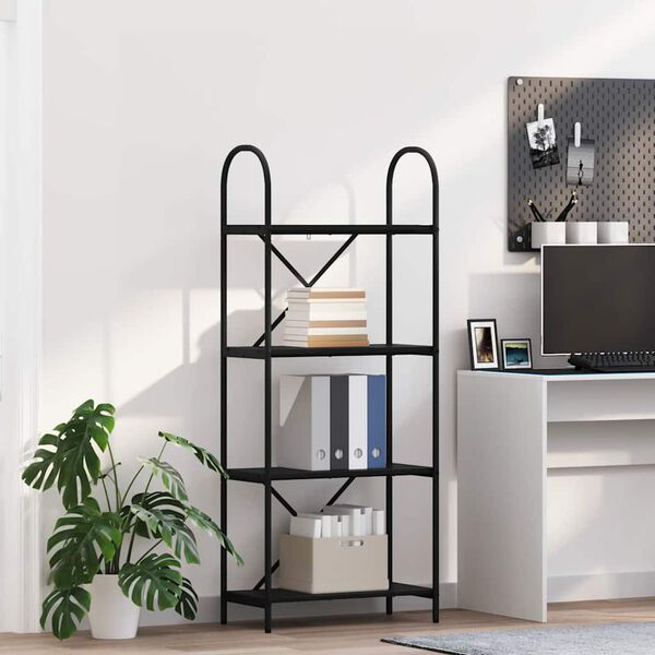 vidaXL Bookshelf Black Oak 60 x 30 x 146 cm Engineered wood