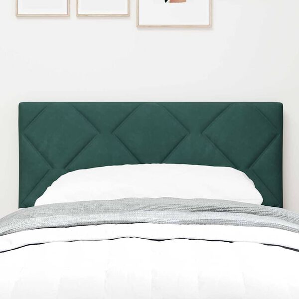 vidaXL Headboard Height Adjustable Dark green 80 cm Velvet