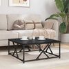 vidaXL Coffee Table Black Oak 70 x 70 x 30 cm Engineered Wood