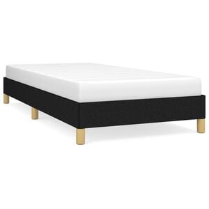 vidaXL Bed Frame without Mattress Black 90x190 cm Single Fabric