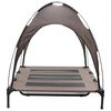 vidaXL Dog Bed Folding Manual Brown 122 x 93 x 106.5 cm Steel