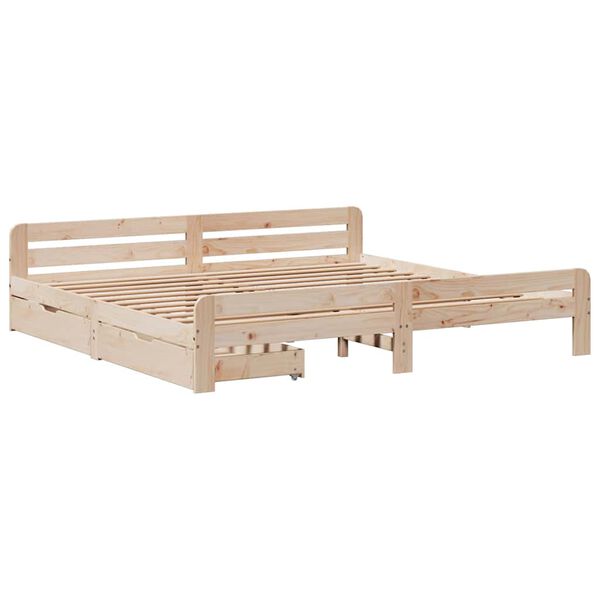 vidaXL Bed frame without Mattress 200x200 cm Solid Wood Pine