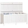 vidaXL Garden Storage Box White 147x68x64 cm Solid Wood Pine