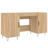 vidaXL Desk Sonoma Oak 140x50x75 cm Engineered Wood