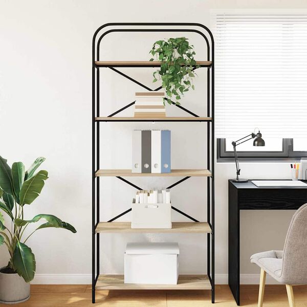 vidaXL Bookshelf Sonoma Oak 80 x 30 x 183 cm Engineered wood