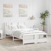 vidaXL Bed Frame with Headboard Wax Brown 120 x 200 cm Engineered Wood