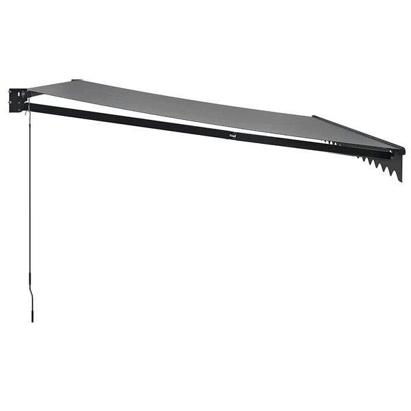 vidaXL Retractable Awning Anthracite 4.5x3 m Fabric and Aluminium