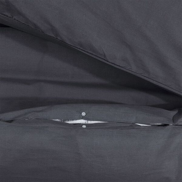 vidaXL Duvet Cover Set Black 240x220 cm Cotton