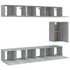 vidaXL 7 Piece TV Cabinet Set Grey Sonoma Engineered Wood