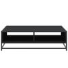vidaXL Coffee Table Black 100x100x30 cm Engineered Wood and Metal