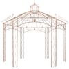 vidaXL Garden Pavilion Antique Brown 4 m Iron