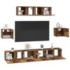 vidaXL TV Cabinet Set Wall-mounted 7 pcs Old Wood Engineered Wood