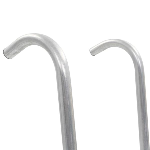 vidaXL 2-Step Trampoline Ladder Steel Silver 72 cm (suitable for 65cm high)