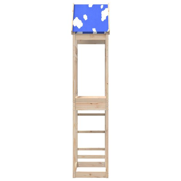 vidaXL Play Tower Brown 52.5 x 85 x 265 cm Solid Pine Wood