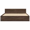 vidaXL Bed Frame with Headboard without Mattress Brown Oak 200x200 cm