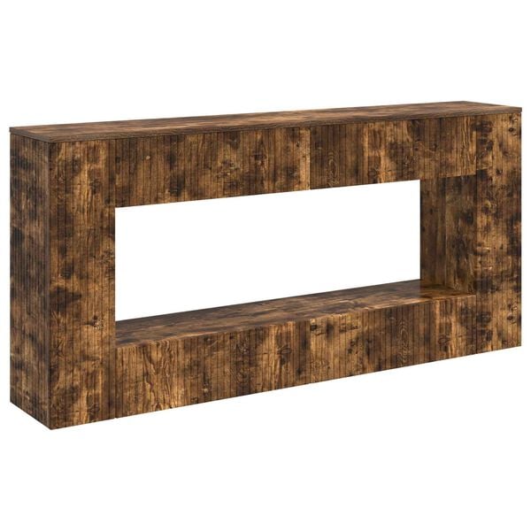vidaXL Console Table Smoked Oak 155 x 29 x 74 cm Engineered Wood