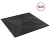 vidaXL Wall Panels 24 pcs Black 50x50 cm XPS 6 m&sup2; Star