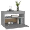 vidaXL Bedside Cabinet & LED Lights 2 pcs Concrete Grey 60x35x40 cm