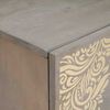 vidaXL Sideboard Grey and Gold 40 x 33 x 75 cm Solid Mango Wood