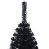 vidaXL Artificial Half Christmas Tree with Stand Black 120 cm PVC