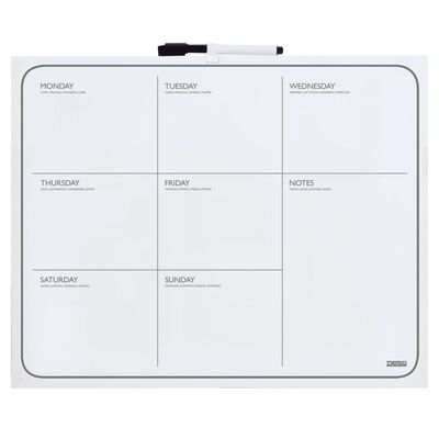 DESQ Frameless Magnetic Week Planner 40x50 cm White