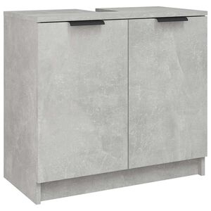 vidaXL Bathroom Cabinet Concrete Grey 64.5x33.5x59 cm Engineered Wood
