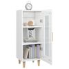 vidaXL Sideboard High Gloss White 34.5x34x90 cm Engineered Wood