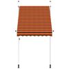 vidaXL Manual Retractable Awning 150 cm Orange and Brown