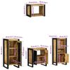 vidaXL Bathroom Furniture Set with Shelf 4 pcs Brown Solid Mango Wood