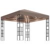 vidaXL Gazebo | Taupe and Black | Polyester, Steel | 3x3m | Gazebo | Square