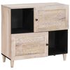 vidaXL Sideboard Bleached White 80 x 33 x 75 cm Solid Mango Wood