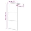 vidaXL Walk-in Shower Wall White 100x195 cm Clear ESG Glass
